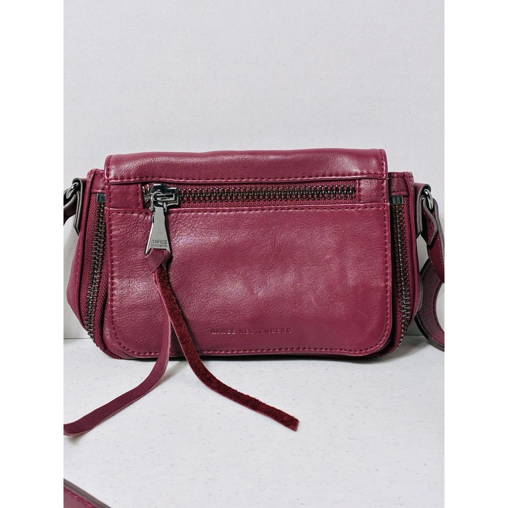 AIMEE KESTENBERG Sorrento Leather Mini Crossbody Bag Oxblood Preppy Designer